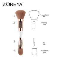 4 in 1 Natural Fiber Facial Brush Maquillaje Synthetic Foundation Powder Vegan Makeup Brushes