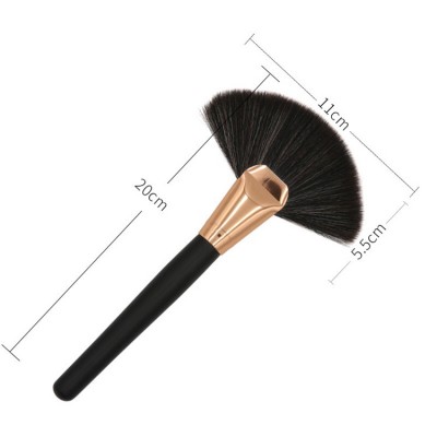 High quality wholesale  face  single piece  makeup blush brush fan shaped cosmetic brushes