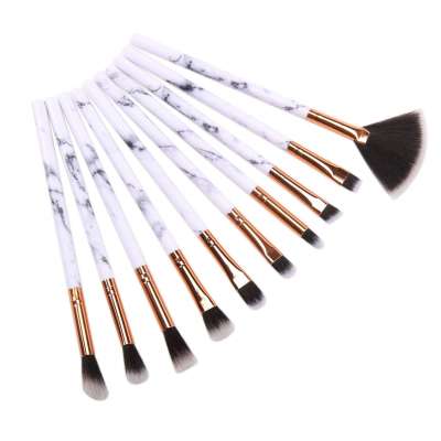 10 Pcs Marble Makeup Brush Set Professional Eye Shadow Eyeliner Foundation Blush Makeup Brushes Cosmetic Brush Sets