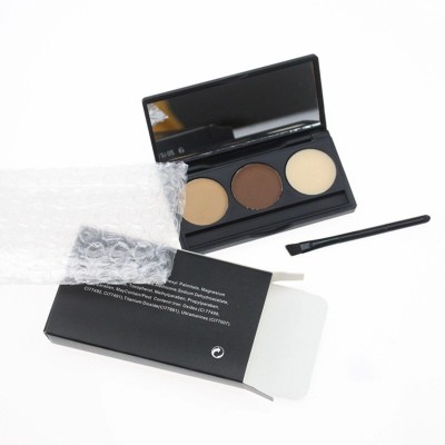 Custom your individual Private Label Pressed Makeup 3 color Eyebrow powder Palette with Handle