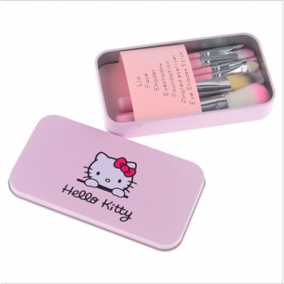 New Hello Kitty 7 PCS Makeup Brushes Foundation Eyeshadow Contour hello kitty cosmetics Make up Brushes